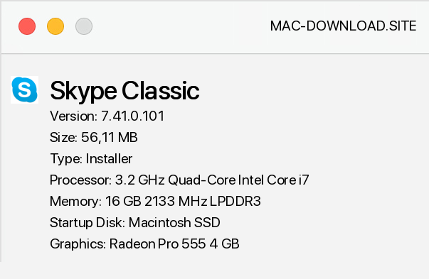 skype classic version download for mac